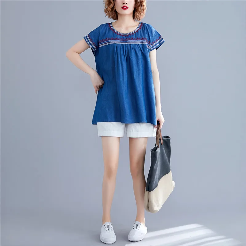 Женские джинсы в стиле ретро большие размеры L-4XL |