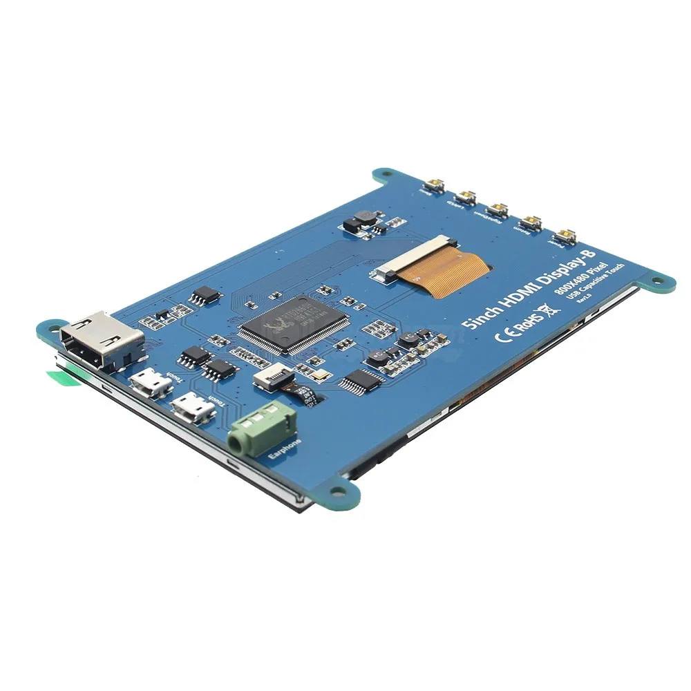 Raspberry Pi 3 Model B + 5 дюймов 800x480 HDMI Сенсорный емкостный ЖК-экран монитор для PC Xbox360 PS4 |