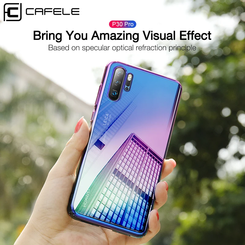 Чехол CAFELE для huawei p30 p20 pro чехол s Роскошный чехол Aurora прозрачный градиентного цвета чехол для huawei p30 p20 светильник Жесткий Чехол для ПК