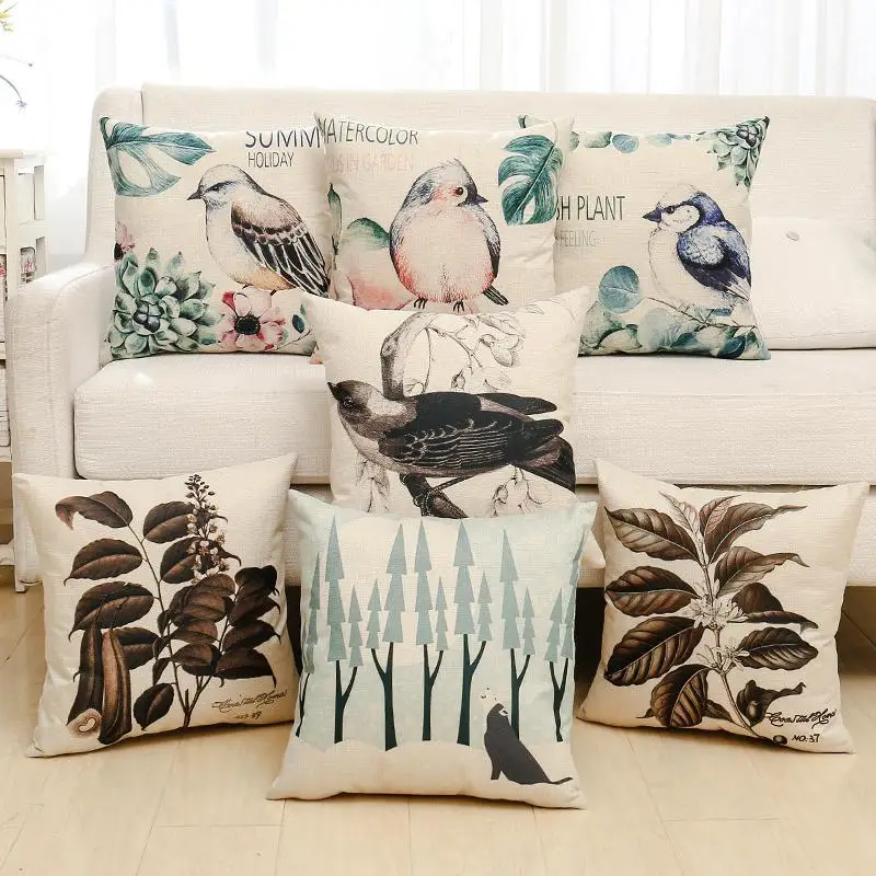 Современный минималистский Розовый фламинго украшения животных подушки Цветок