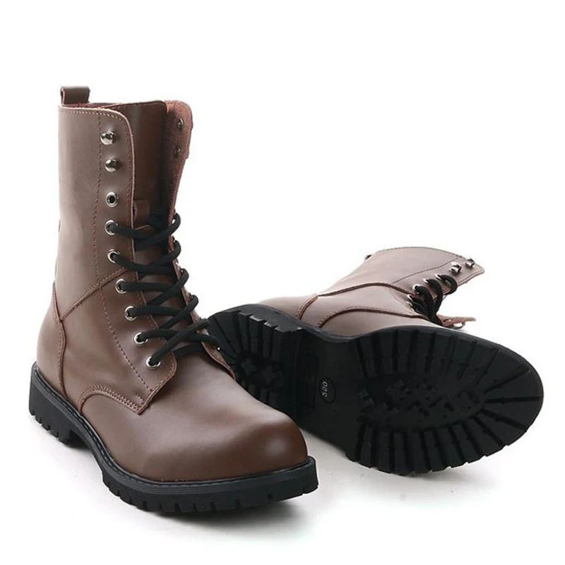 Мужская обувь из натуральной кожи для пеших прогулок зимние Плюшевые Ботинки Martin