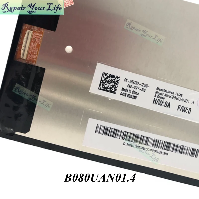 Ремонт You Life Tablet LCD B080UAN01.4 для Acer Iconia Tab A1-840FHD/для Dell Venue 8 Pro 3840 &quot1920x1200 хороший экран |