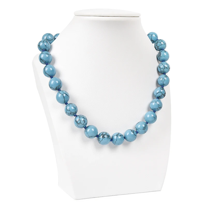 Новинка 12 мм свежие и веселые небесно-голубые бирюзовые ювелирные изделия ручной