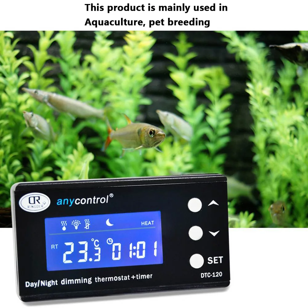 Digital Thermostat Temperature Controller For lizard Fish Aquarium Waterproof Sensor Outlet LCD 2 Stage Heating Cooling Mode | Инструменты