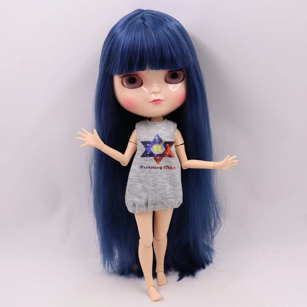 Кукла ICY Обнаженная маленькая грудь азон тело глубокие черные прямые волосы с