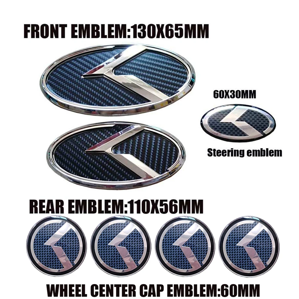 

Car Wheel Center Cap Trunk Emblem 3D Sticker K Logo Front Grill Rear Badge For KIA K5 2011-2013 Optima Forte 2009-2014 Senda