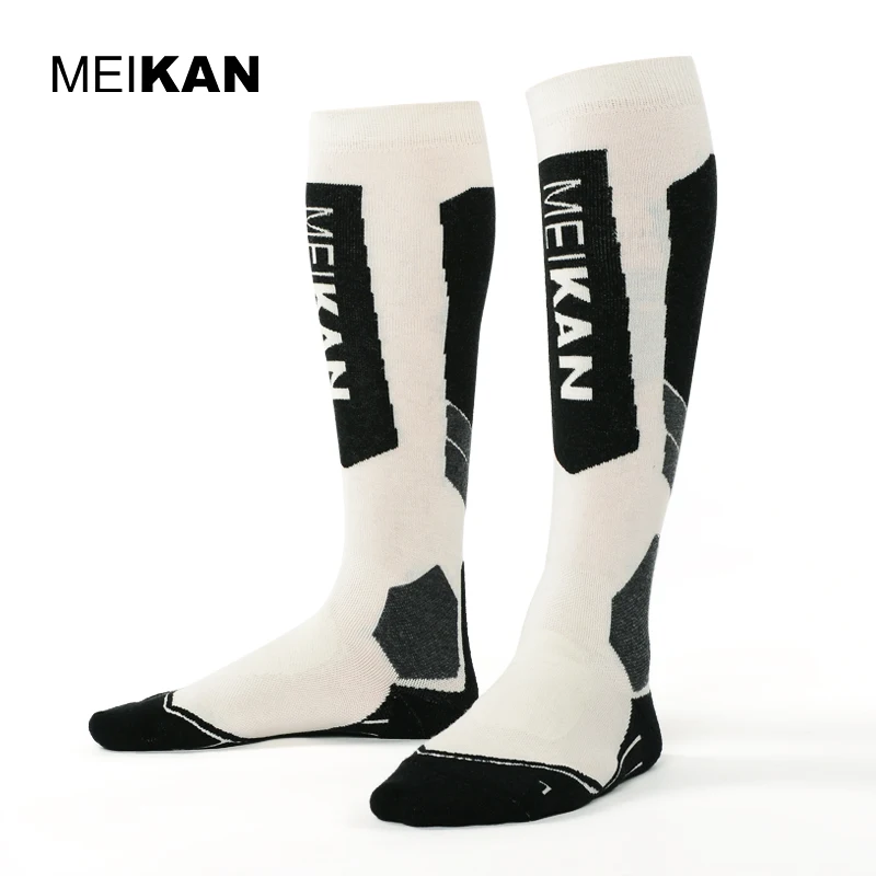 

MKSK2017002 High Quality Men/Women Mercerized Merino Wool Ski Socks Outdoor Thicken Terry Thermal Sports Long Socks Knee High