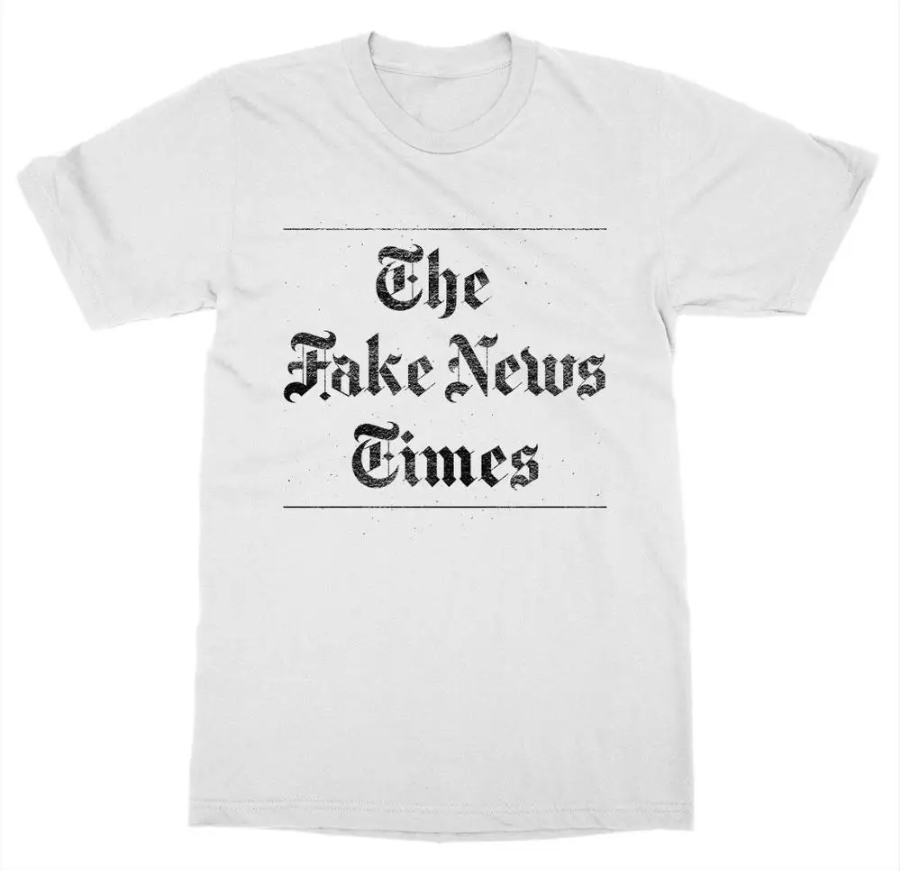 Футболка The false News Times сетевой поддельный альтернативный отчет о факте Нью-Йорк