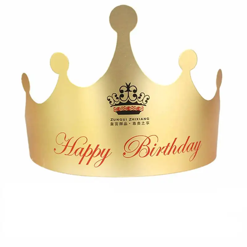 5 шт. шляпа для вечеринки в честь Дня Рождения милая Золотая Кепка с короной