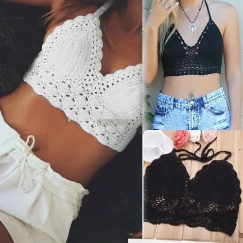 

Hot Women Ladies Clothing Tops Sexy Crochet Unpadded Bralette Bralet Bra Bustier Tank Crop Top Blouse Clothes