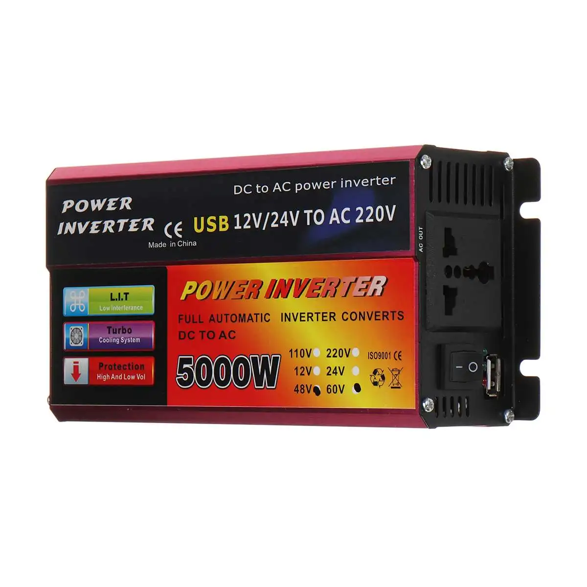 Инвертор солнечной энергии 5000W Autoleader Adapt конвертер DC 12 V/24 V к AC 220V Модифицированная синусоида