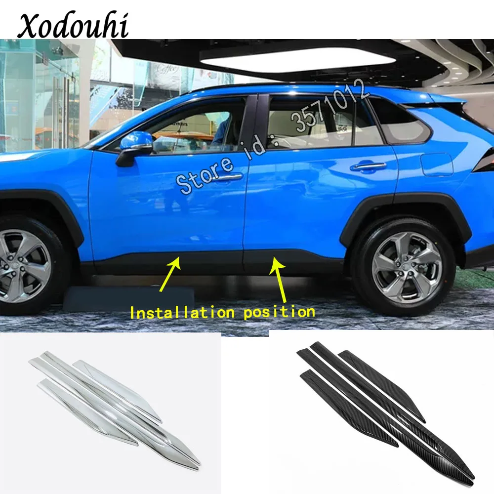 4 шт. автомобильные наклейки для Toyota RAV4 2019 2020 2021|Хромирование| |