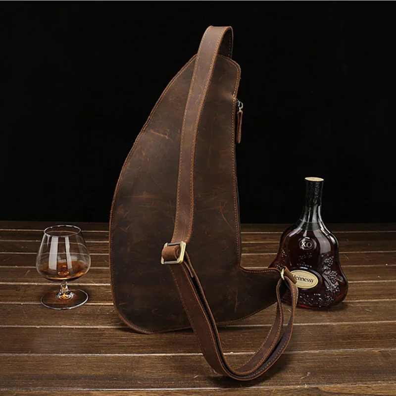 Брендовая мужская повседневная винтажная кожаная сумка мессенджер Crazy Horse для iPad