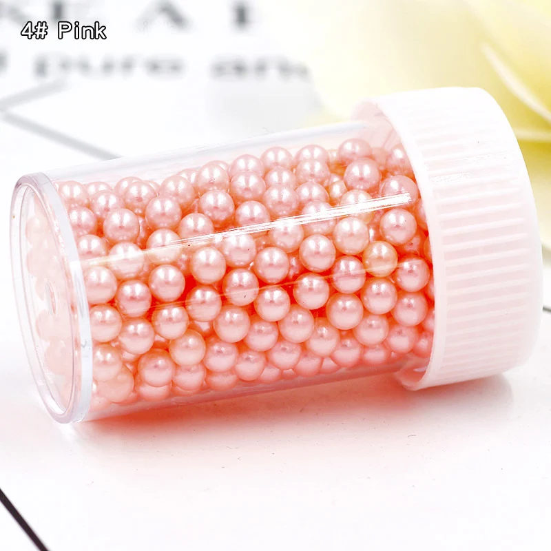 4 Pink 380 шт бусины для слаймов DIY аксессуары наполнитель Кристальные частицы грязи имитация жемчуга без отверстий DIY Ювелирные изделия поставки слаймов 4 мм - Цвет: 4 Pink