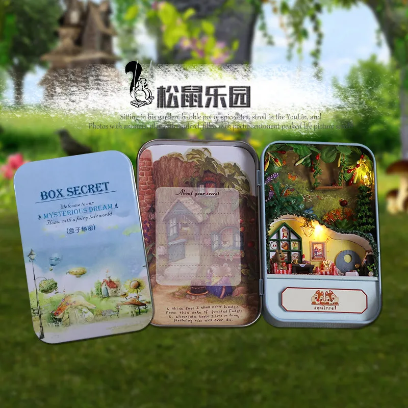 Коробка миниатюрная мебель для кукольного дома игрушка 3D Деревянный DIY Кукольный