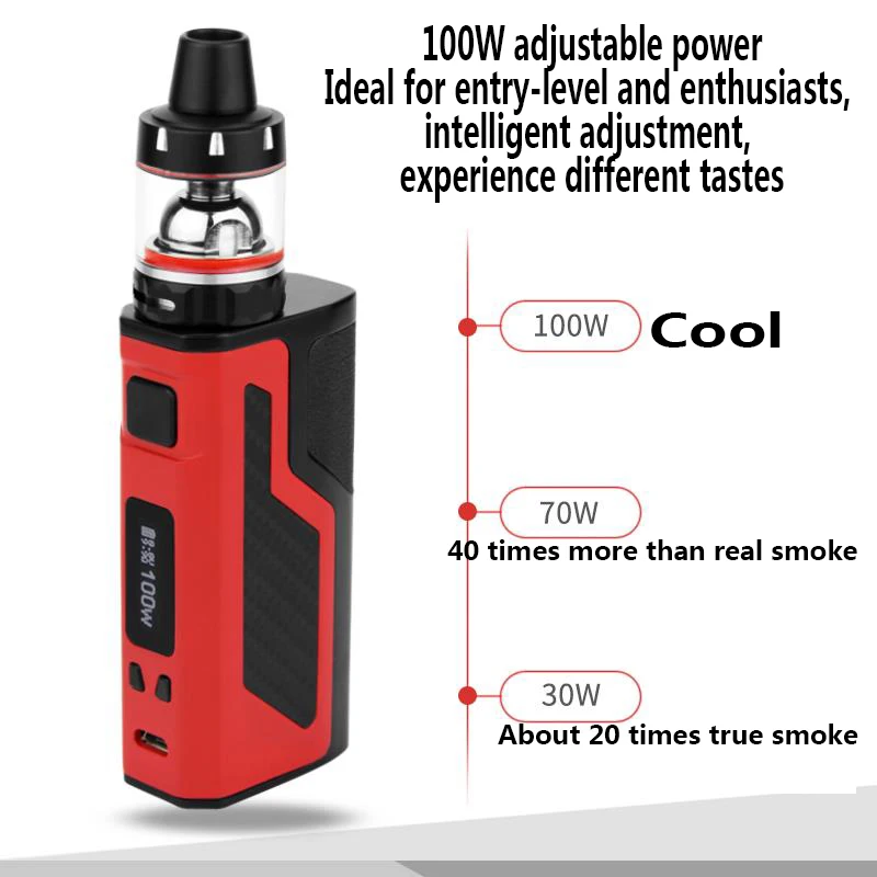 Новый 100 Вт электронная сигарета комплект vape жидкость 3 5 мл vaper 2200 мАч сигареты