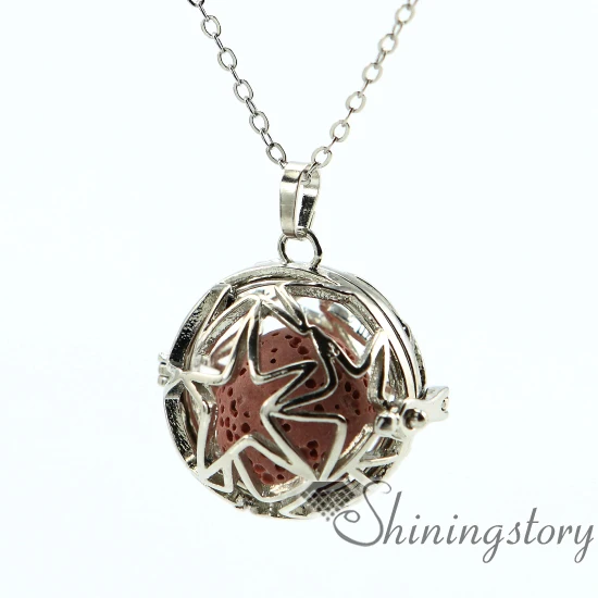

star openwork aromatherapy necklace wholesale diffuser necklace lockets necklaces aromatherapy locket wholesale lava volcanic