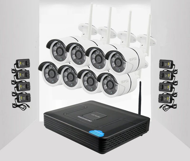 5mp/3mp/2mp шесть массив инфракрасный ICsee Водонепроницаемый H.265+ 25fps 8CH 8 канальный аудио WI-FI Беспроводной IP Камера комплекты