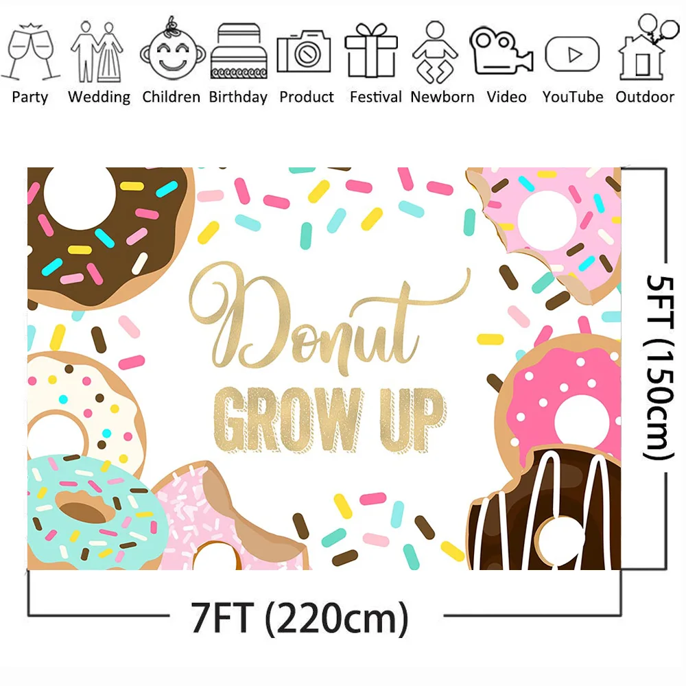 Пончик Grow Up фон для фотографии и других десертов с фото студийной съемки