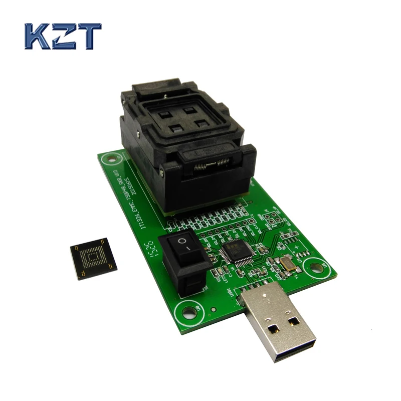 Фото EMMC153/169 тестовая розетка с USB-интерфейсом ридер Размер 12x18 шаг 0 5 мм для BGA169 BGA153 nand EMMC153/169 тестовая розетка с USB-интерфейсом ридер Размер 12x18 шаг 0 5 мм для BGA169 BGA153 nand