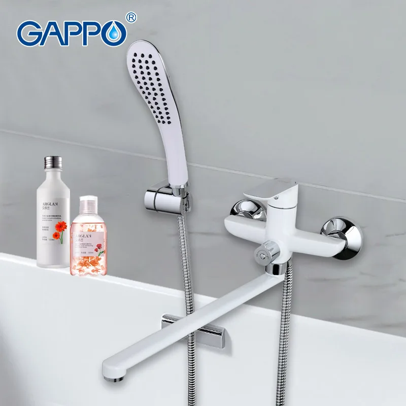 G2248 GAPPO смеситель для ванной комнаты кран для ванной комнаты настенный латунный белый смеситель для ванны смеситель для раковины кран Водопад кран GA2248 - Цвет: G2248