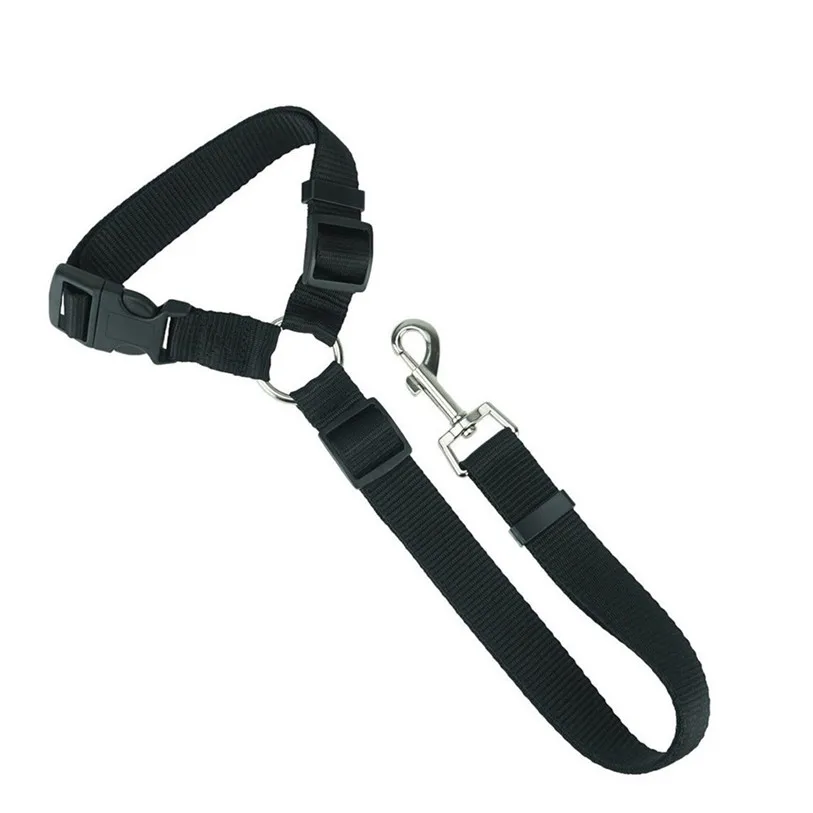 black 1pcs 1 шт./2 шт. автомобильный ремень безопасности поводок зажим для домашних животных кошки собаки ремни безопасности ремни нейлон собака кошка щенок 40JA10 - Цвет: black 1pcs
