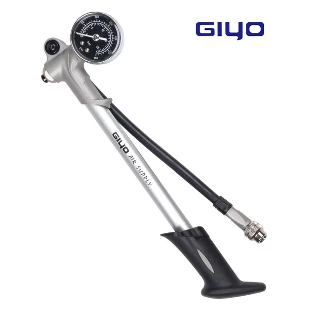 Giyo Велосипедные насосы 300PSI надуть вилка шок подходит Шредера компактный удобный мини насос ж/Gauge bleeder складной шланг сплав Надувное