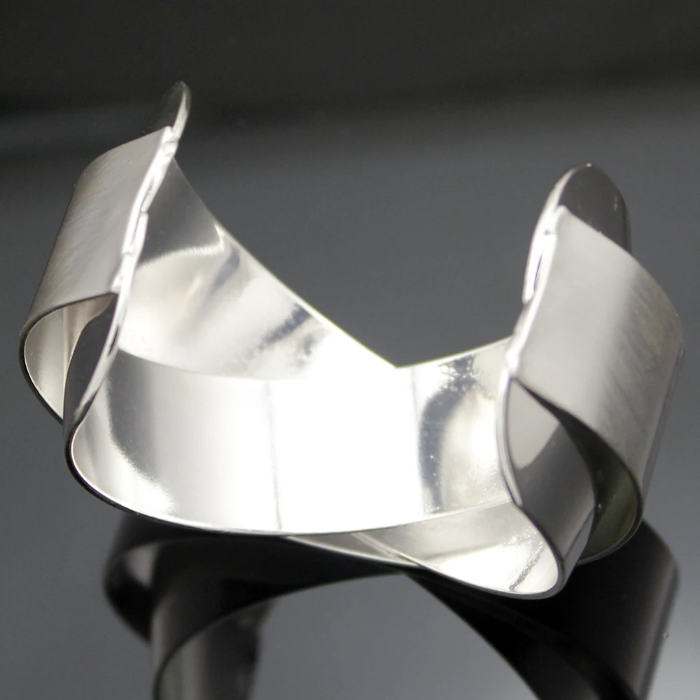 Тройная русская Свадьба матовый посеребренный простой широкий массивный