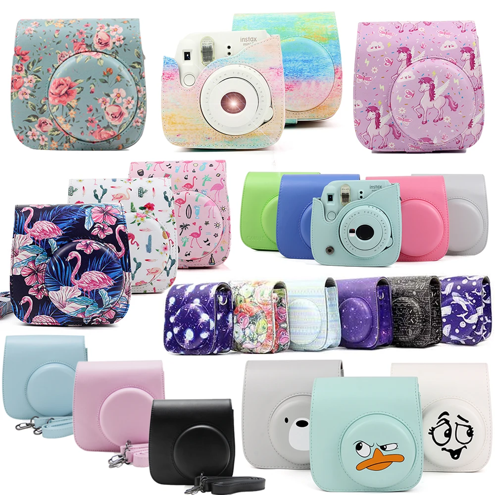 Чехол для Камеры Fujifilm Instax Mini из искусственной кожи с плечевым ремнем для камеры Instax Mini 9 Mini 8 Mini 8