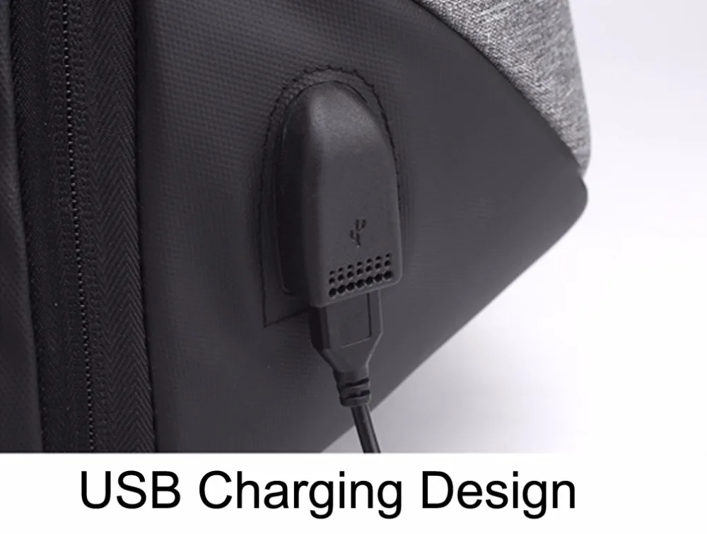 Мужской рюкзак с usb зарядкой большой емкости, водонепроницаемый рюкзак с защитой от краж, рюкзак для отдыха и спорта, бизнес рюкзак