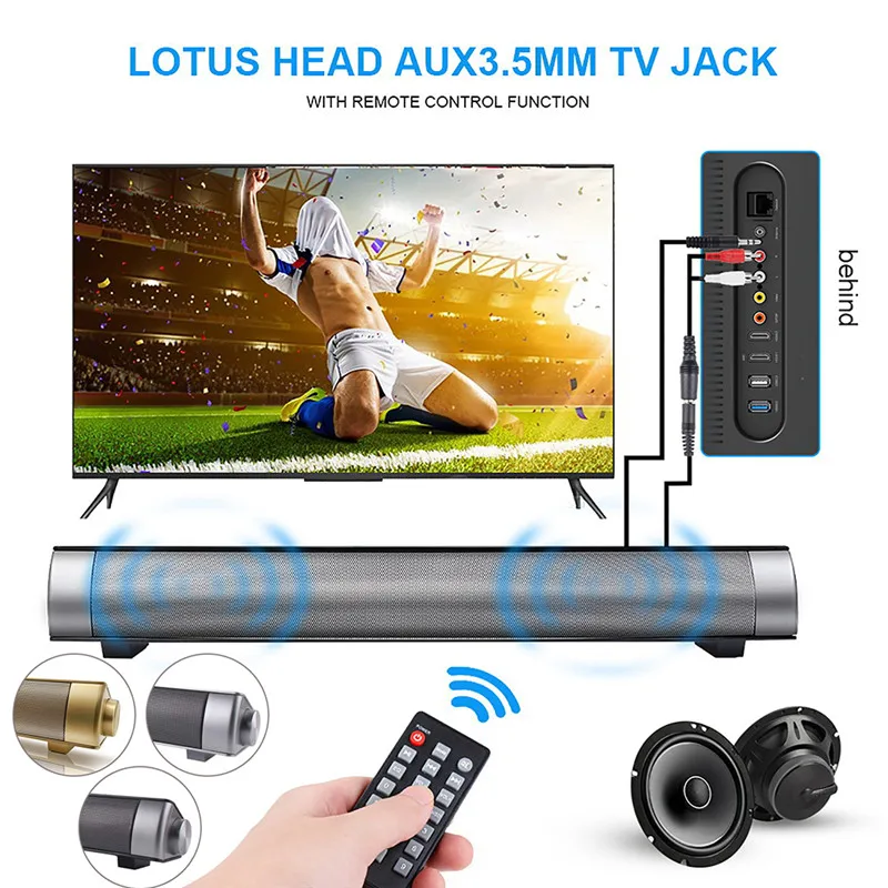 AMTERBEST мощная Bluetooth ТВ звуковая панель динамик HIFI Mini Altavoz USB для компьютера ПК