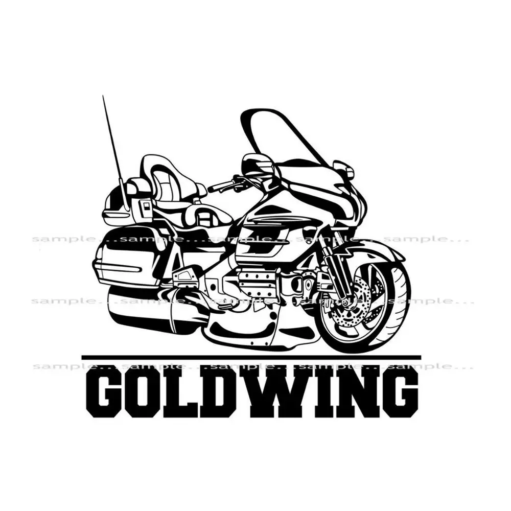 Hon Goldwing Classic Touring Motorcycle Biker Graphic Art Sketch T Shirt 2019 New Arrival Men'S Fashion Funny Tees Print | Мужская