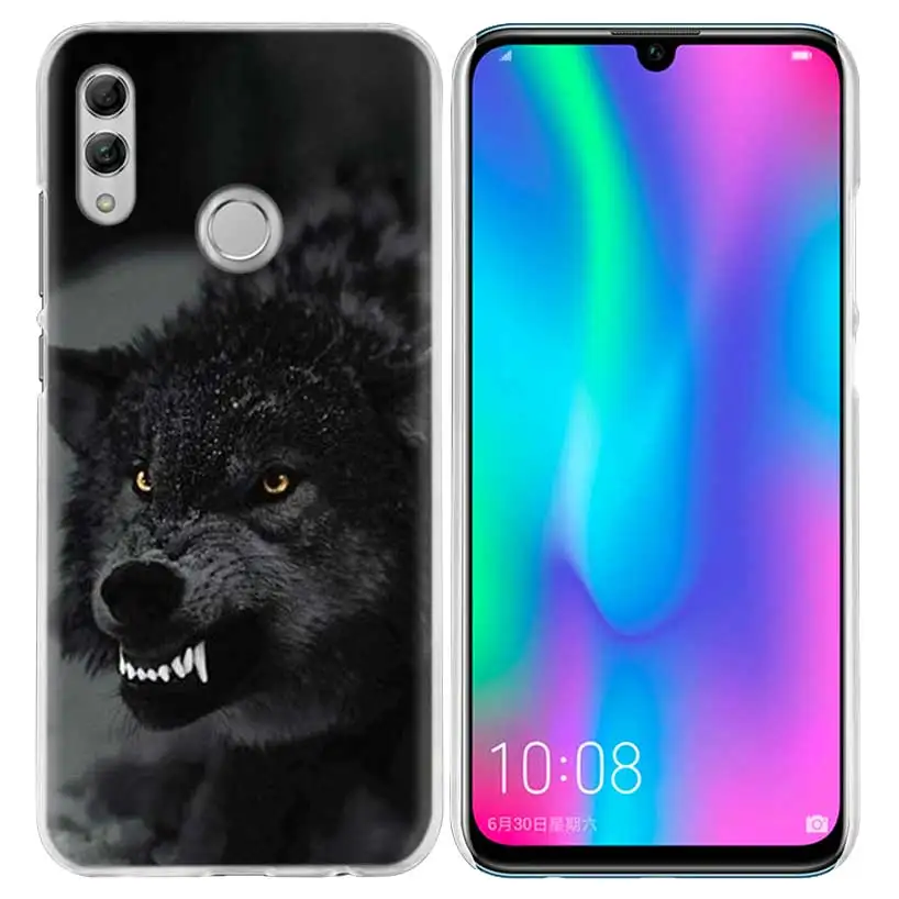 Девушка и чехол с волком для huawei Honor 8X Y9 9 10 Lite Play 8C 8S 8A Pro V20 20i 10i Y6 Y7 Жесткий PC Coque Capa чехол для телефона