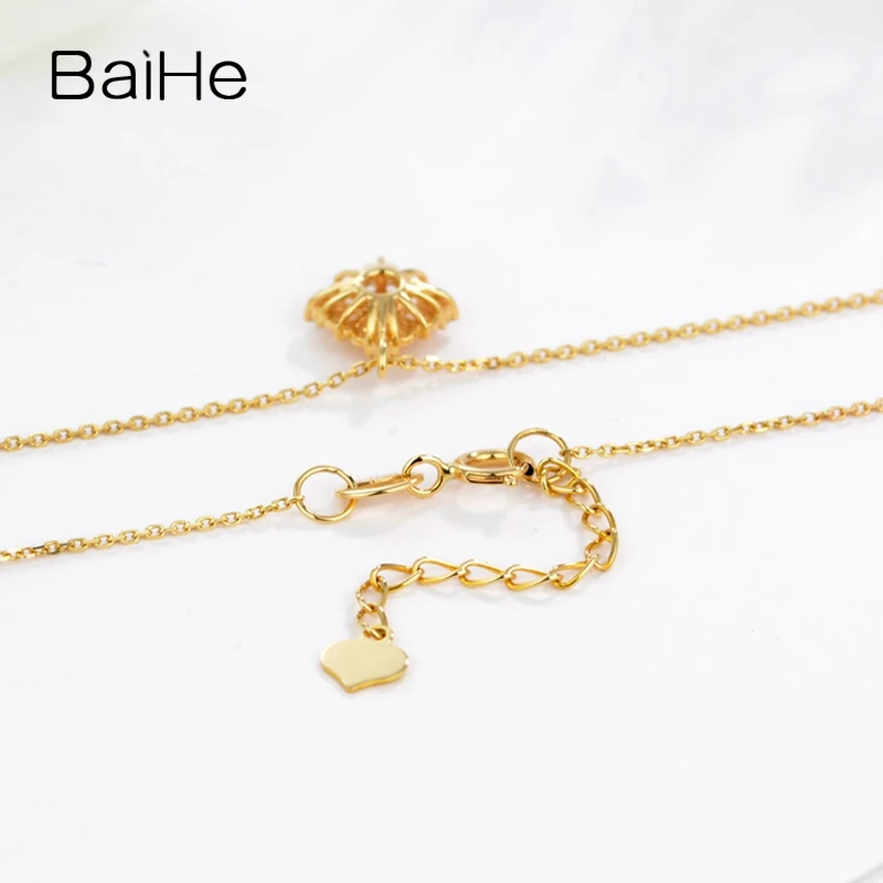 Женское Ожерелье из 18 каратного желтого золота с натуральными бриллиантами 0 15