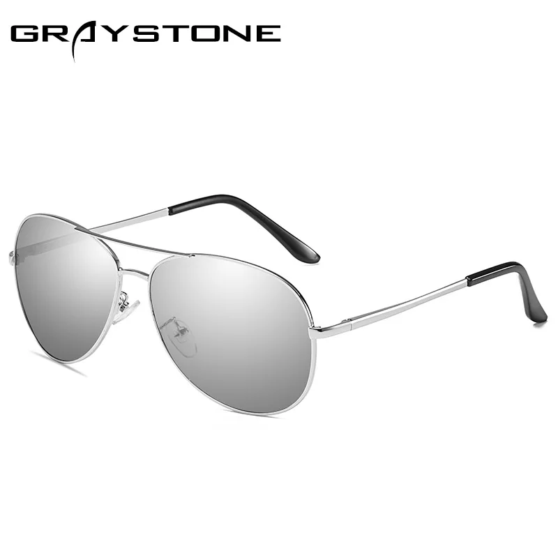 Flash Mirror Polarized Sunglasses for Men Women Brand Designer Pilot Night Vision Frog Driving Goggles Eyewear | Аксессуары для