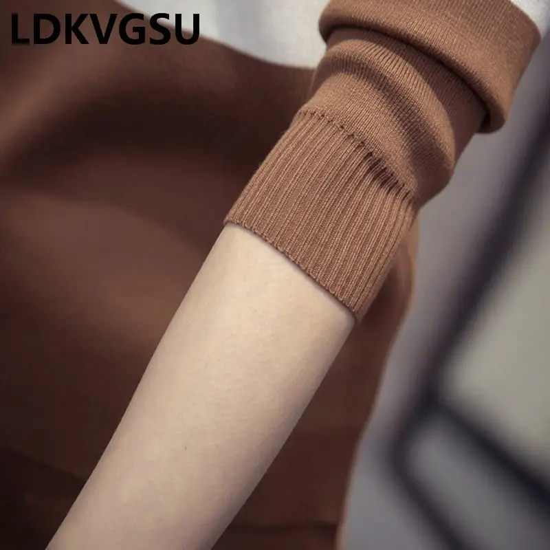 

Big Size 4XL Women's Sweaters Sets Autumn Winter 2018 New Female Sweater Tops+Skirts Knit Two-Piece Cover Is1086