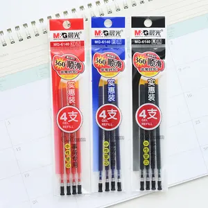 4 шт.лот M  G 6140 гелевая ручка 0,5 мм заправки офисные и школьные канцелярские принадлежности Заправка для гелевых ручек