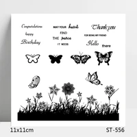 zhuoang various beautiful butterfly clear stamps for diy scrapbookingcard makingalbum decorative silicon stamp crafts