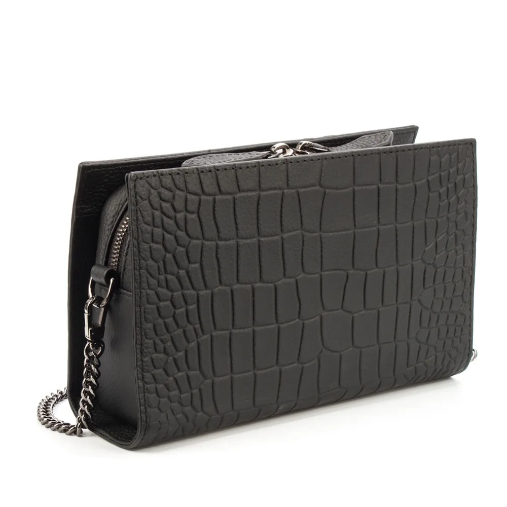 Brand Women's Alligator Pattern Genuine Leather flap Shoulder Crossbodybag | Багаж и сумки
