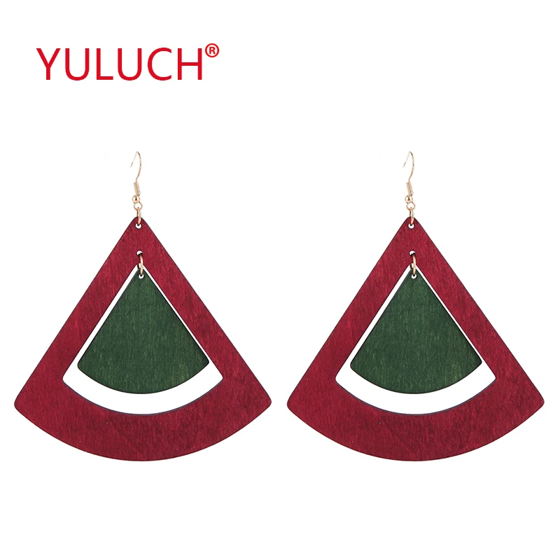 YULUCH 2018 этнические Геометрические элементы винтажные роскошные женские серьги