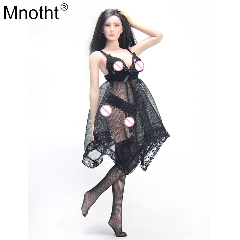 Montht 1/6 кружевные бюстгальтеры нижнее белье юбка подвязки костюм платья женская