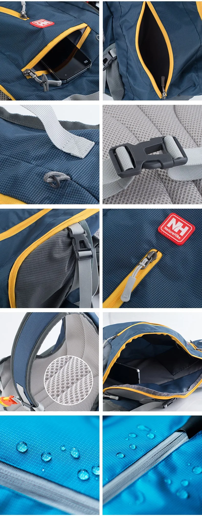 Naturehike NH15C001-B рюкзак для велоспорта, рюкзак, рюкзак, встроенный шлем, Сетчатая Сумка для кемпинга, пешего туризма, путешествий