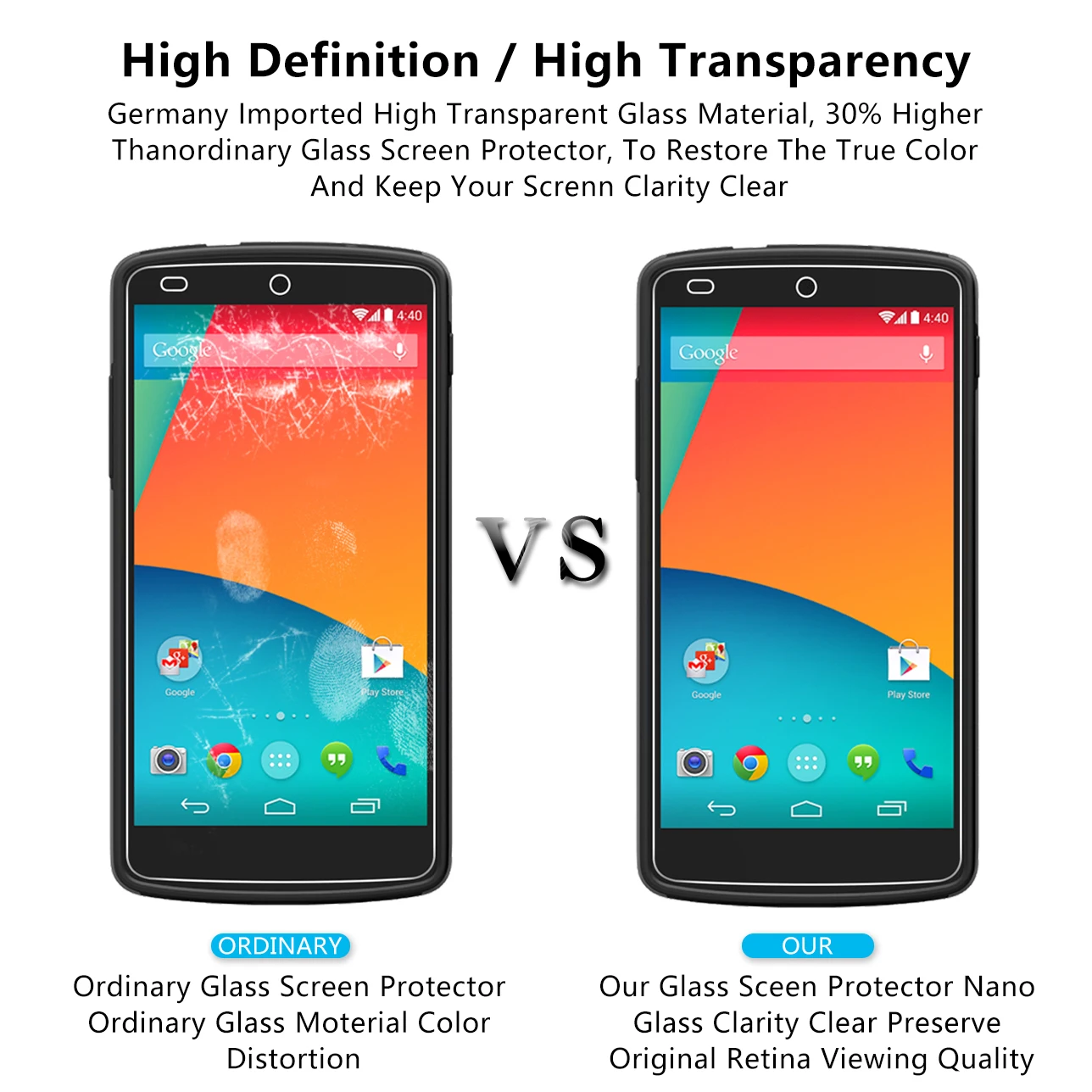2.5D 0 26 мм 9H Премиум Закаленное стекло Защитная пленка для LG Google Nexus 5 D820 D821 E980 |