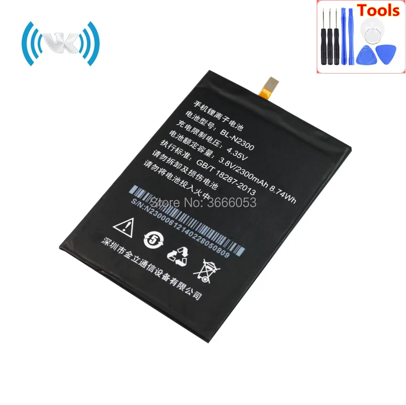 VK новая 2300 mAh/8.74Wh 3 8 V BL N2300 запасная батарея для GIONEE Elife S5.5 GN9000 перезаряжаемая литий