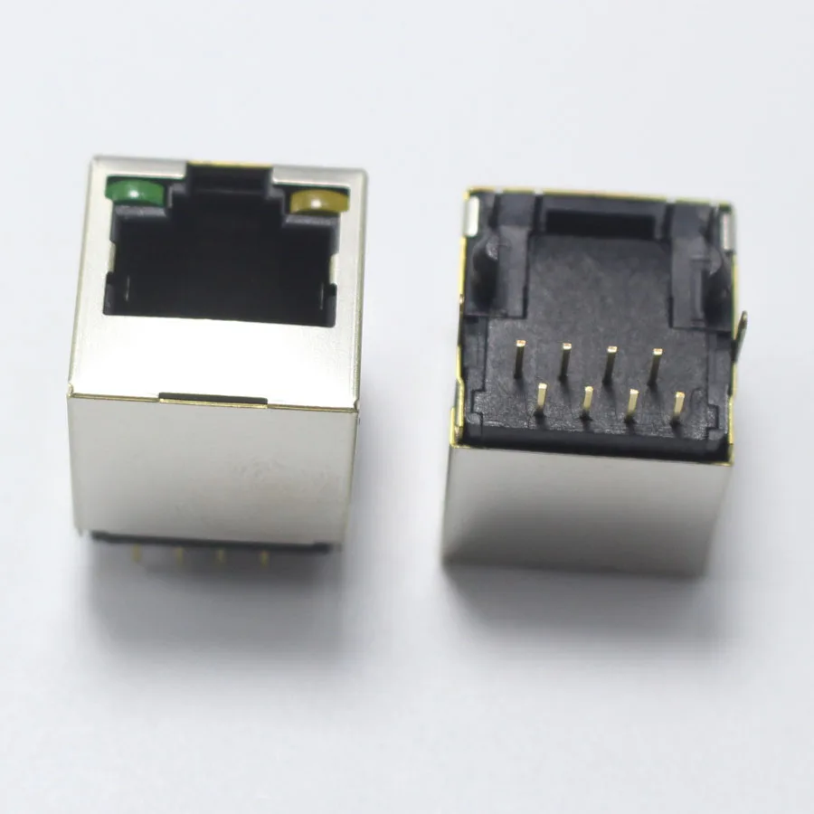 2 шт RJ45 сетевой разъем 8P8C 1P 2P 4P Модульный сетевой PCB разъем 8P вертикальный LAN адаптер DIP разъем металлический пластик