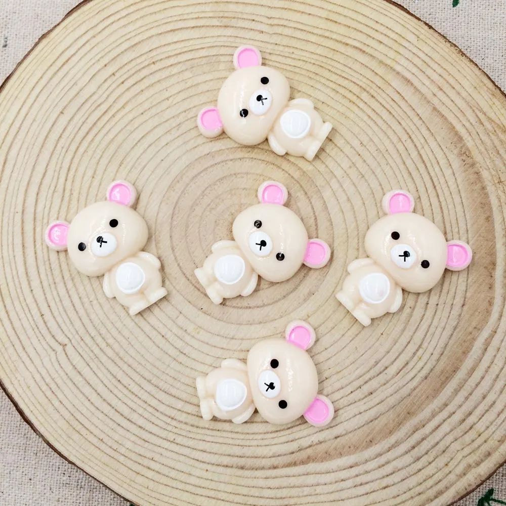 10 шт. мультяшный медведь плоская задняя часть кабошон Kawaii сделай сам украшение из