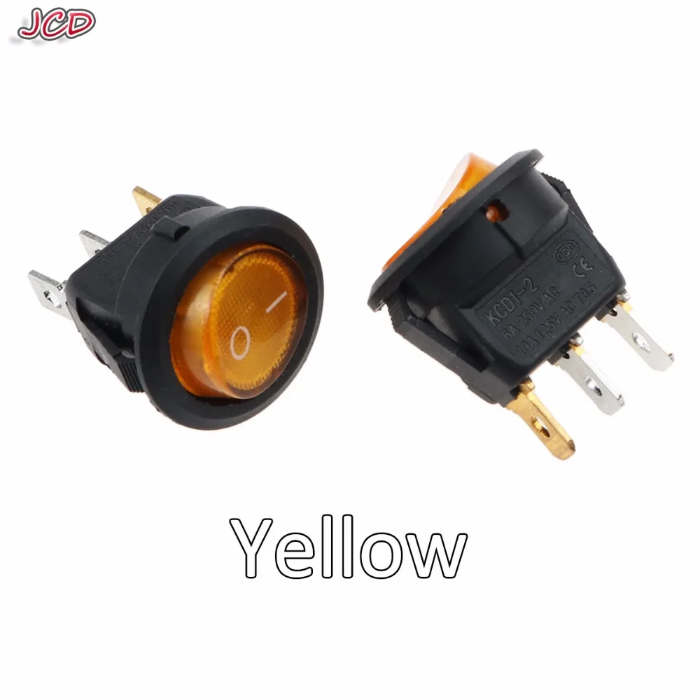 JCD микро-выключатель светодиодный светильник круглый рокер для автомобиля лодки