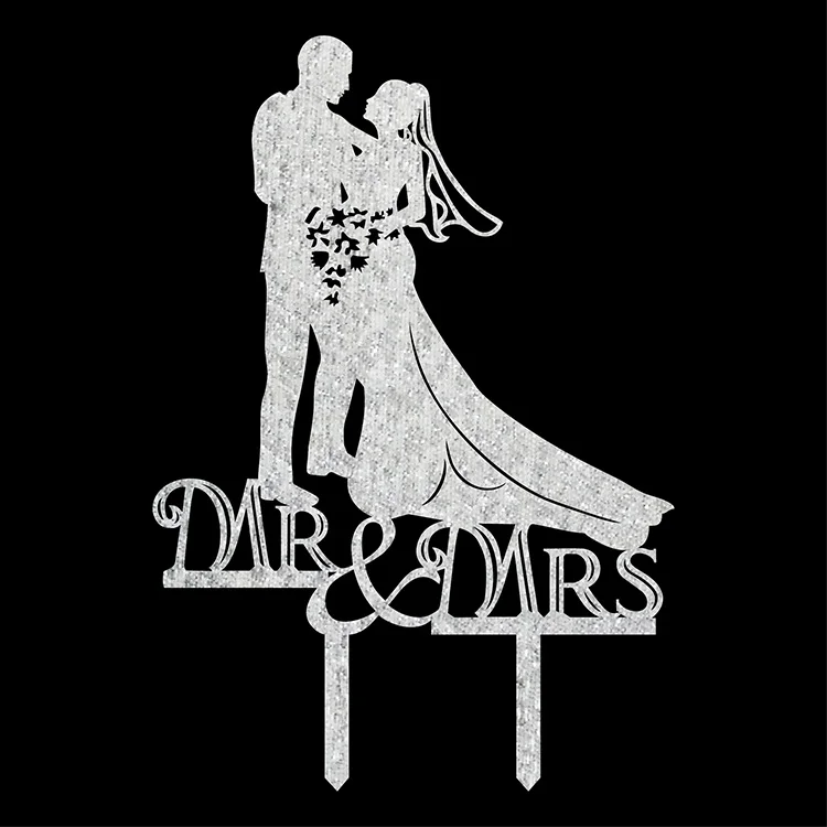 1 шт. Креативные Свадебные акриловые флаги для жениха торта MR & MRS флажки свадьбы