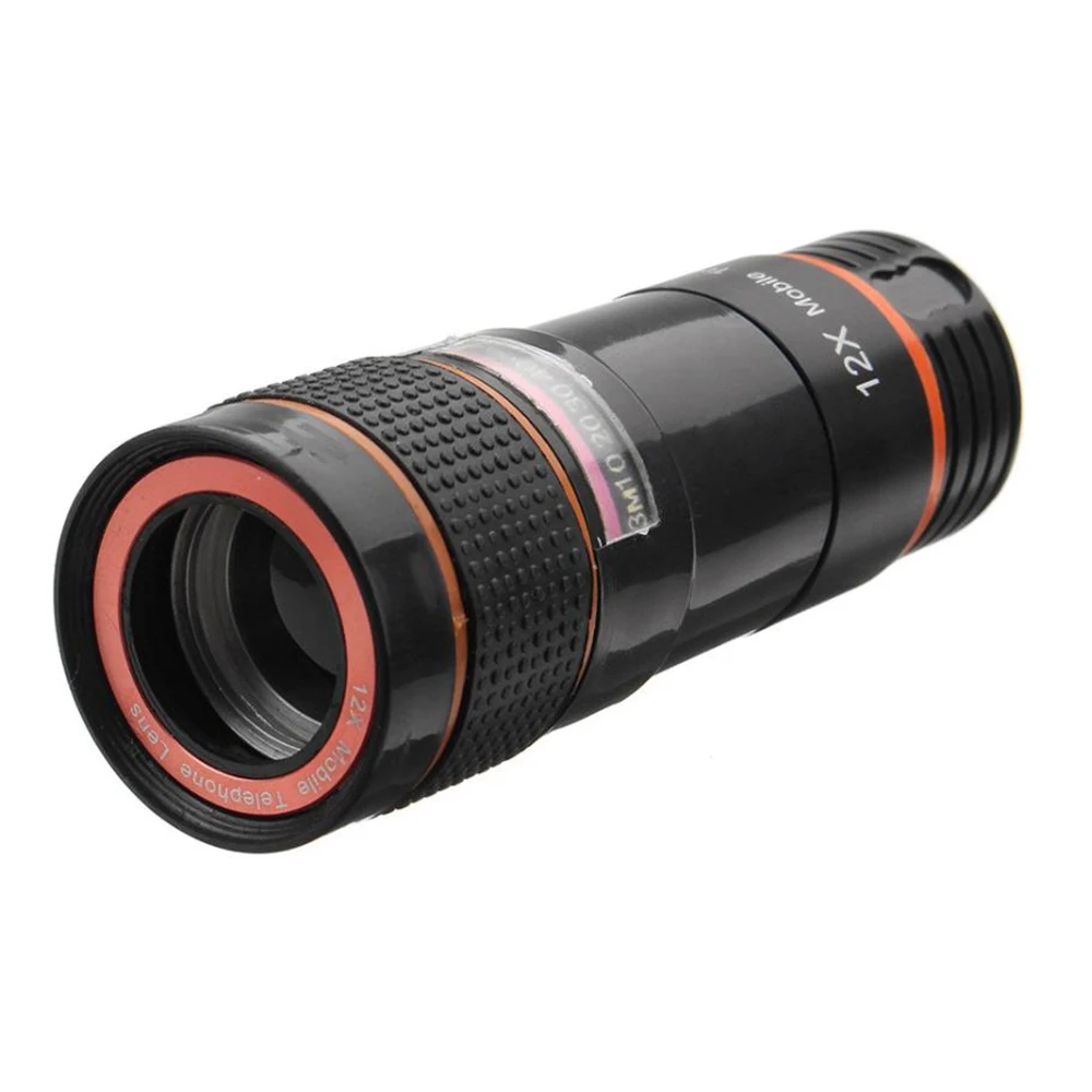 HD 12x оптический зум длиннофокусный объектив Внешний elescope с универсальным зажимом для IPhone, смартфона дропшиппинг