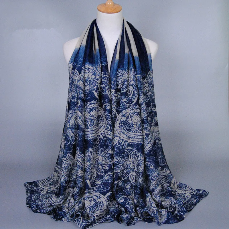 2015 зима новый оттенок цвета цветочный полосы мода напечатаны пейсли долго хлопка